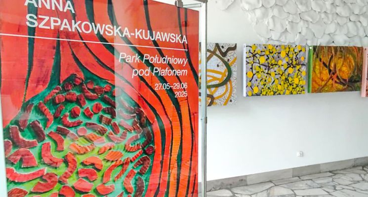 Plakat Anna Szpakowska-Kujawska „Park Południowy pod Plafonem” [wernisaż]