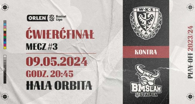 Plakat WKS Śląsk Wrocław vs. Arged BM Stal Ostrów Wielkopolski