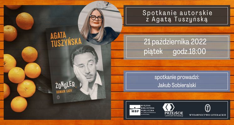 Plakat Spotkanie autorskie z Agatą Tuszyńską