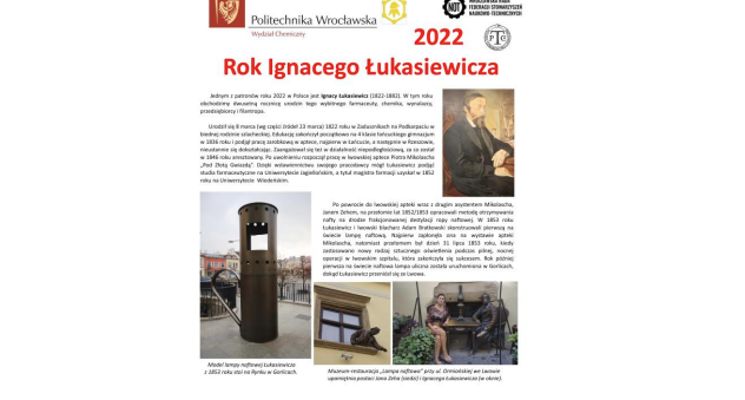 Plakat Wystawa z okazji Roku Ignacego Łukasiewicza