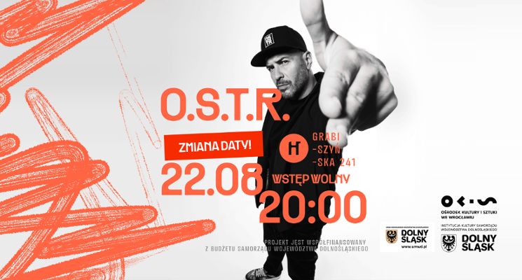 Plakat O.S.T.R. w Hucie