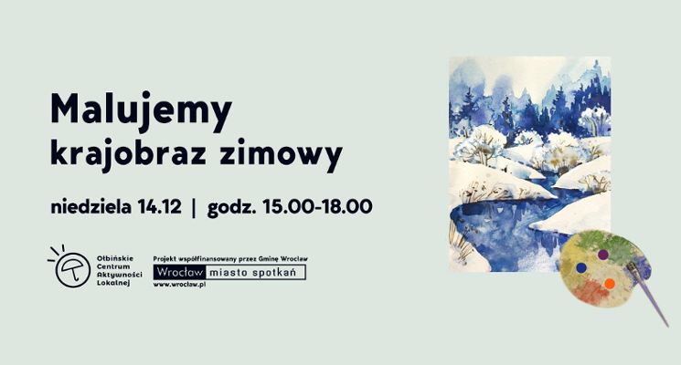 Plakat Malujemy krajobraz zimowy