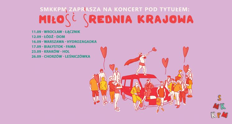Plakat Średnia miłość krajowa – koncert SMKKPM