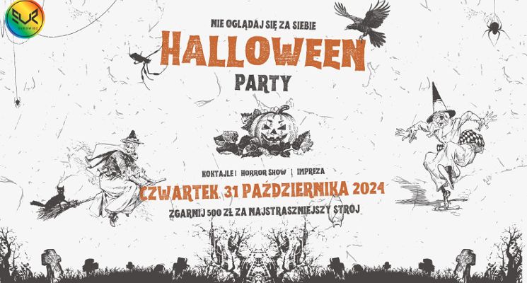 Plakat Nie oglądaj się za siebie. Halloweenowe Party w Surowcu