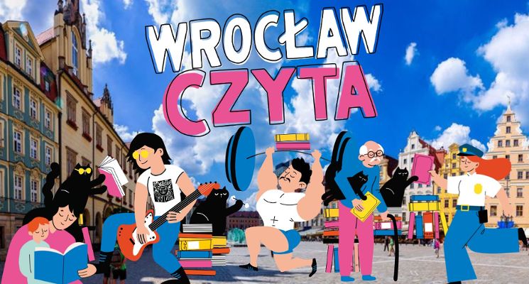 Plakat Czytelniczy Rekord Wrocławia - Kwadrans z książką