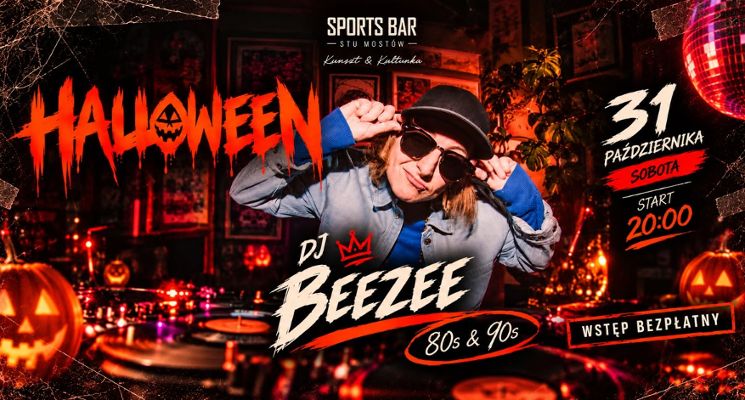 Plakat Halloween w Sports Barze z DJ Beezee!