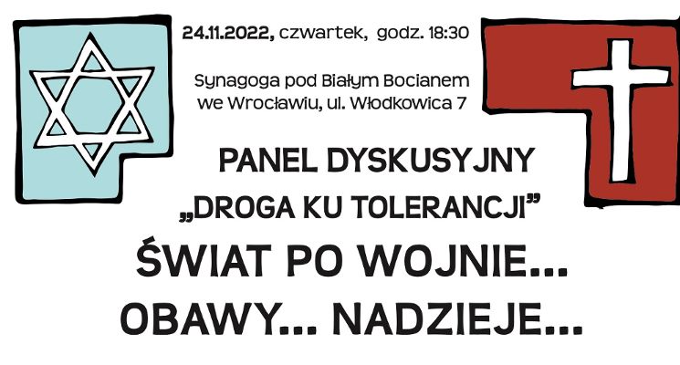 Plakat Panel Dyskusyjny 24.11 „Świat po wojnie... Obawy... Nadzieje... ."