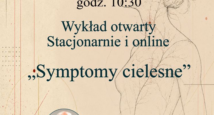 Plakat Symptomy cielesne - wykład dr Radu Turcaniu