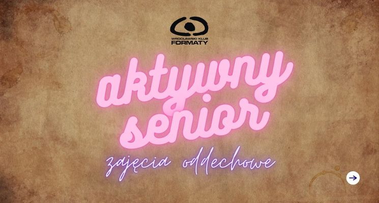 Plakat Aktywny senior online – zajęcia oddechowe