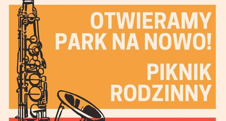 Plakat Piknik rodzinny w „Psim Parku" na Sztabowej