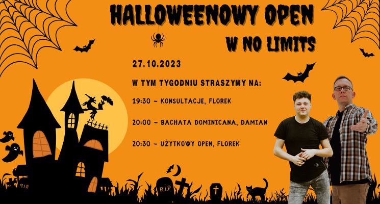 Plakat Halloweenowy Open w Szkole Tańca NoLimits