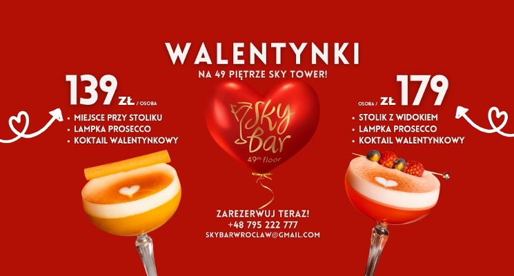 Plakat Walentynki na 49. piętrze