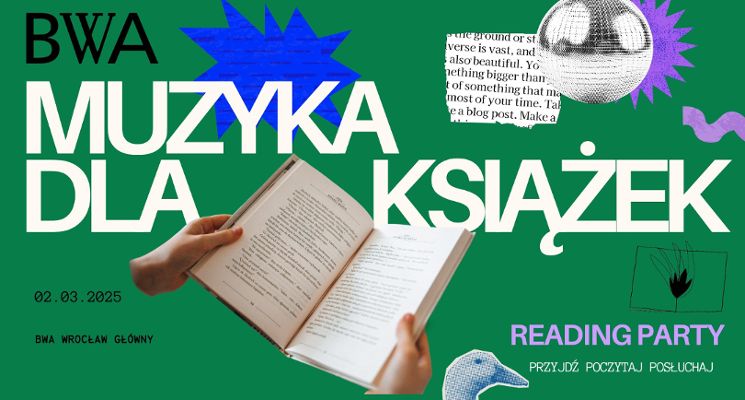 Plakat Reading Party w Palmiarni | Muzyka dla książek