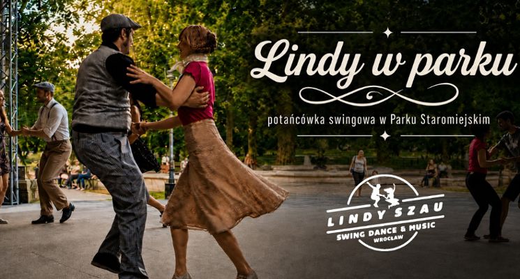 Plakat Lindy w parku - potańcówka swingowa