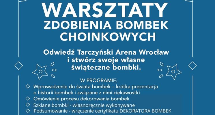 Plakat Warsztaty zdobienia bombek choinkowych