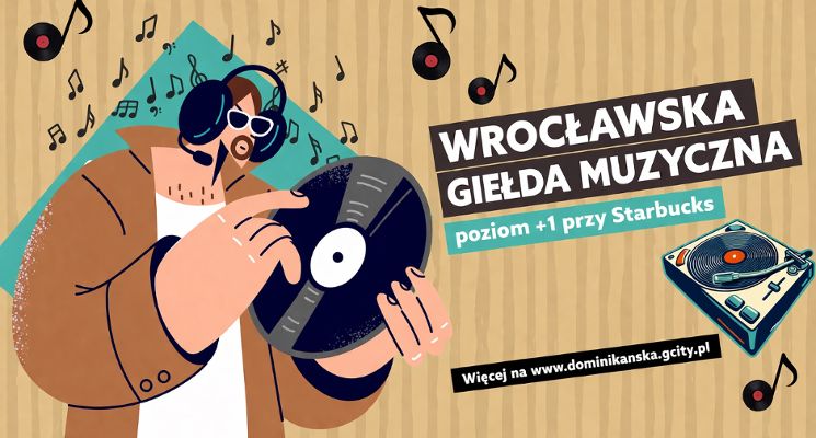 Plakat Wrocławska Giełda Muzyczna w Galerii Dominikańskiej