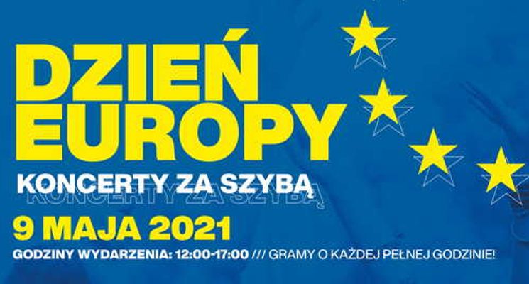 Plakat Koncerty zza szyb: Dzień Europy we Wrocławiu