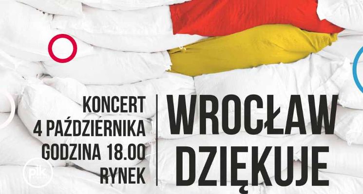 Plakat „Wrocław dziękuje” - Koncert na wrocławskim Rynku
