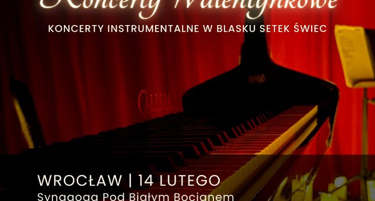 Plakat Walentynkowy Koncert przy Tysiącu Świec