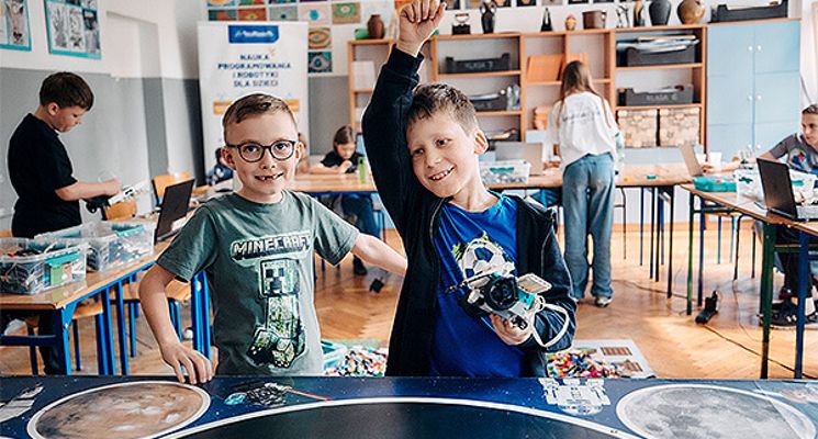 Plakat Półkolonie zimowe z Twój Robot