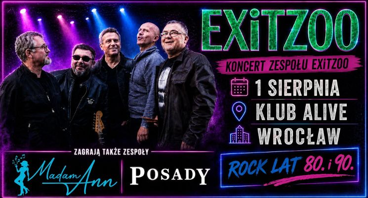 Plakat Letni koncert EXiTZOO, Madam Ann i POSADY