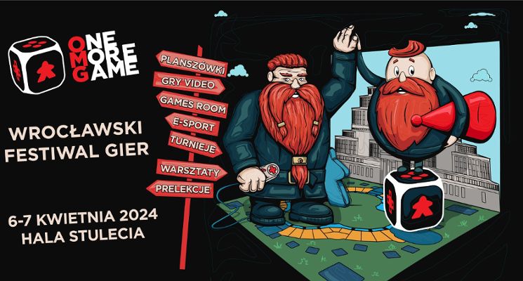 Plakat One More Game – Wrocławski Festiwal Gier 2024