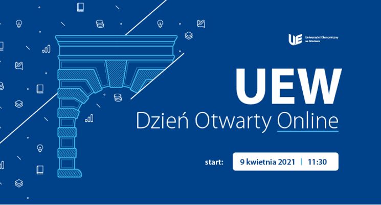 Plakat Uniwersytet Ekonomiczny Wirtualny Dzień Otwarty 2021