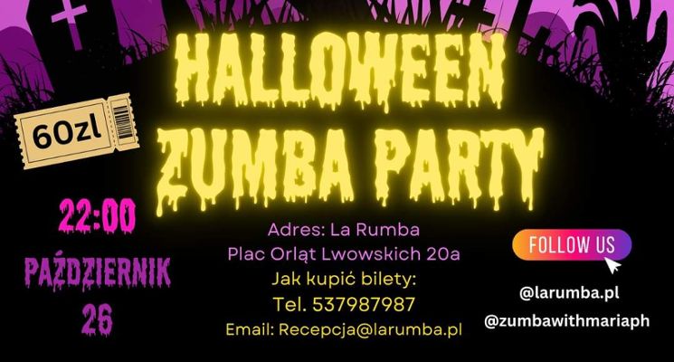 Plakat Zumba na Halloween 2024