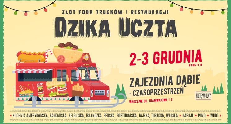 Plakat Dzika Uczta - zlot food trucków na Festiwalu KupujŚwiadomie