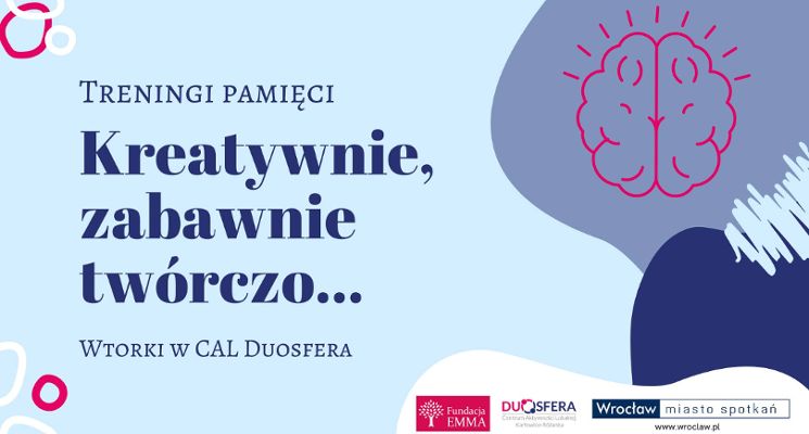 Plakat Treningi Pamięci - spotkania dla Seniorów