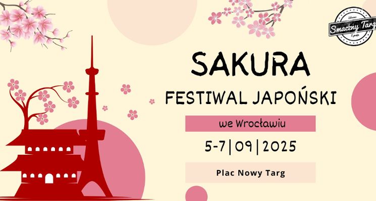 Plakat Sakura. Festiwal Japoński