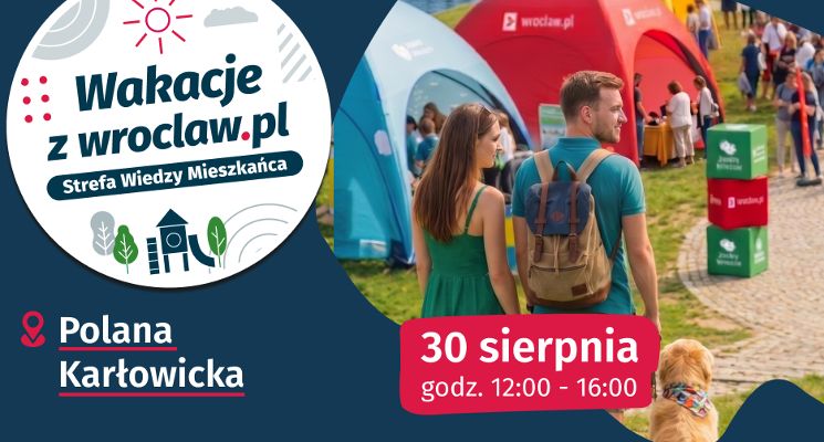 Plakat Wakacje z wroclaw.pl na Polanie Karłowickiej!