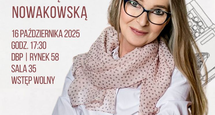 Plakat Spotkanie autorskie z Violettą Nowakowską