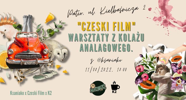 Plakat Czeski Film - warsztaty z kolażu analogowego