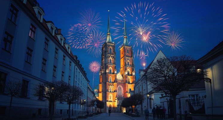 Plakat Sylwester i Nowy Rok we Wrocławiu 2025/2026