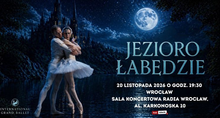 Plakat International Grand Ballet – Jezioro Łabędzie