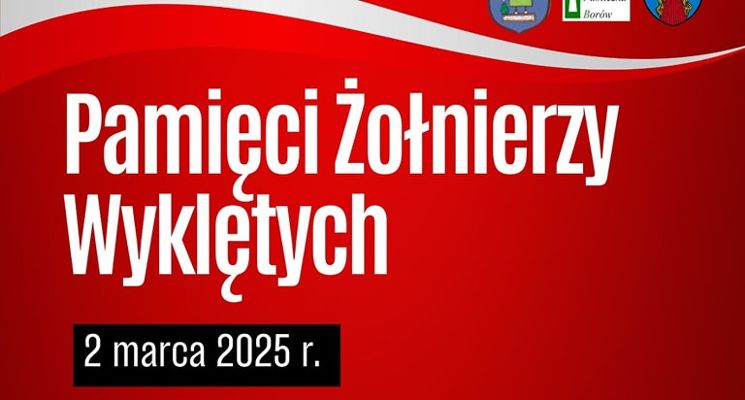 Plakat Bieg tropem wilczym i wydarzenie upamiętniające Żołnierzy Wyklętych