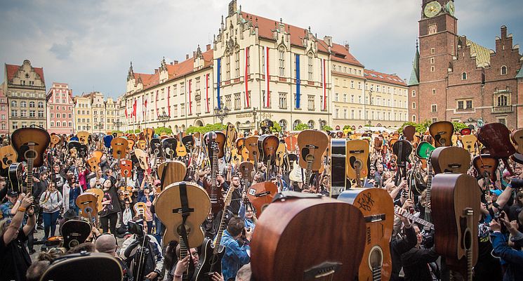 Plakat Gitarrenweltrekord in Wrocław