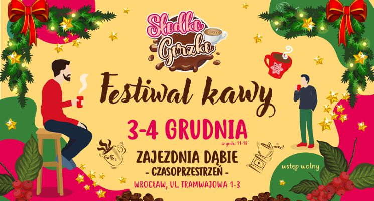 Plakat Słodko Gorzko – Mikołajkowy festiwal kawy