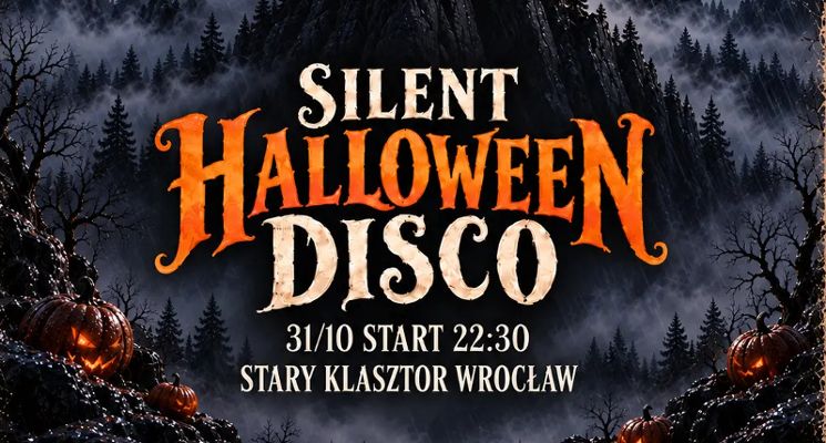 Plakat SILENT HALLOWEEN DISCO w Starym Klasztorze