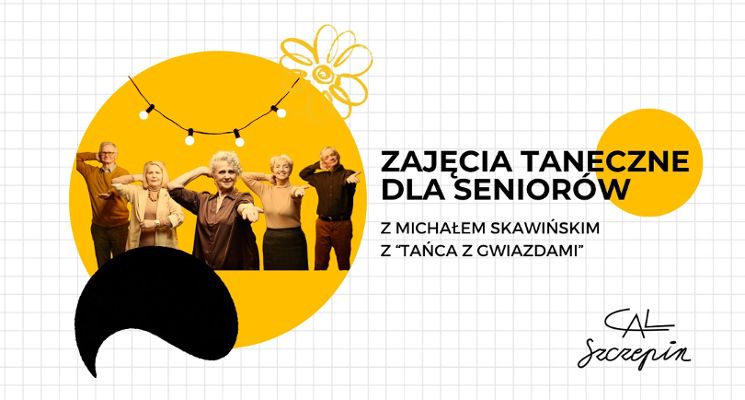 Plakat Seniorzy Tańczą - zajęcia z instruktorem