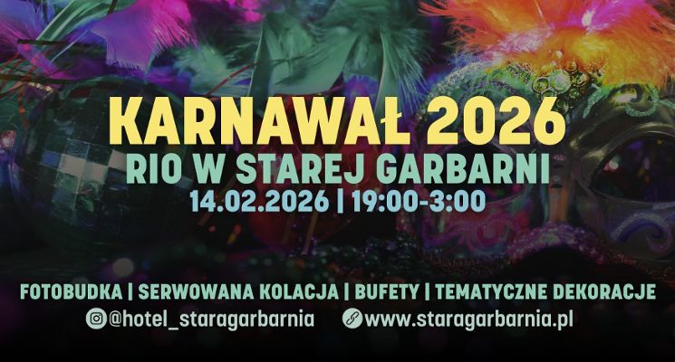 Plakat Rio w Starej Garbarni! Karnawał 2026