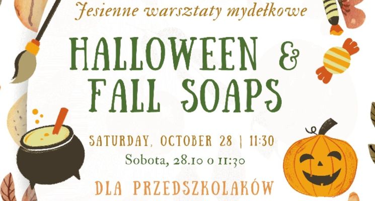 Plakat Halloween & Fall Soaps - warsztaty dla dzieci