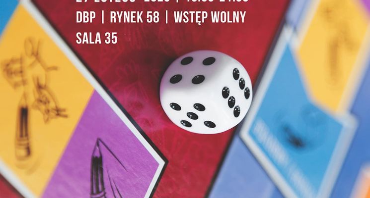 Plakat Zgrajmy Się! Rozgrywki planszówkowe dla wszystkich w bibliotece