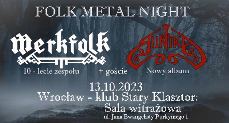 Plakat Folk Metal Night w Starym Klasztorze
