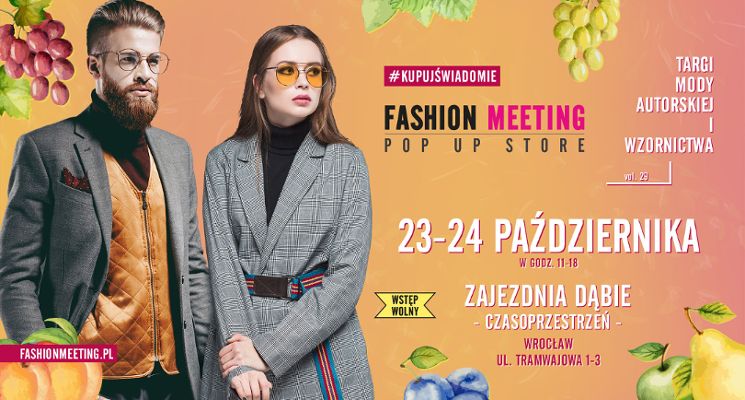 Plakat Targi mody autorskiej i wzornictwa Fashion Meeting – jesień/zima