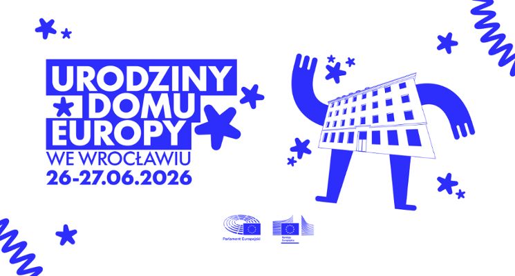 Plakat 15-lecie Domu Europy we Wrocławiu