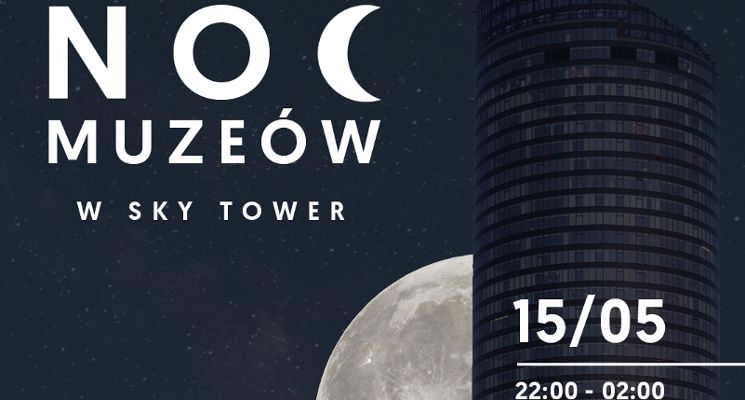 Plakat Wystawa DNA Miasta w Sky Tower na Noc Muzeów