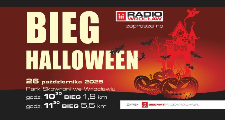 Plakat Halloweenowy bieg Radia Wrocław