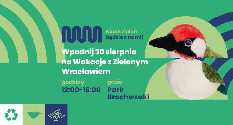 Plakat Wakacje z Zielonym Wrocławiem w Parku Brochowskim